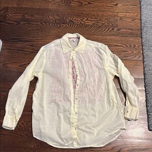 Sundry Light Yellow Casual Button-Down Shirt